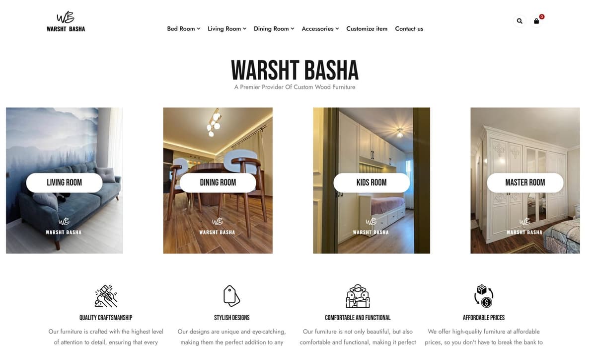 WordPress WooCommerce Store for Furniture Brand
