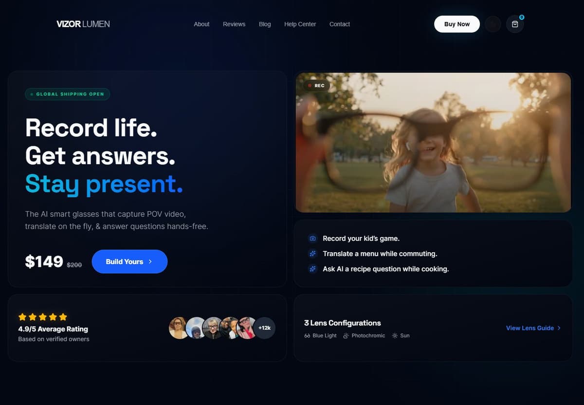 Vizor Lumen™ — Launching an AI Hardware Brand from Zero to Global Commerce